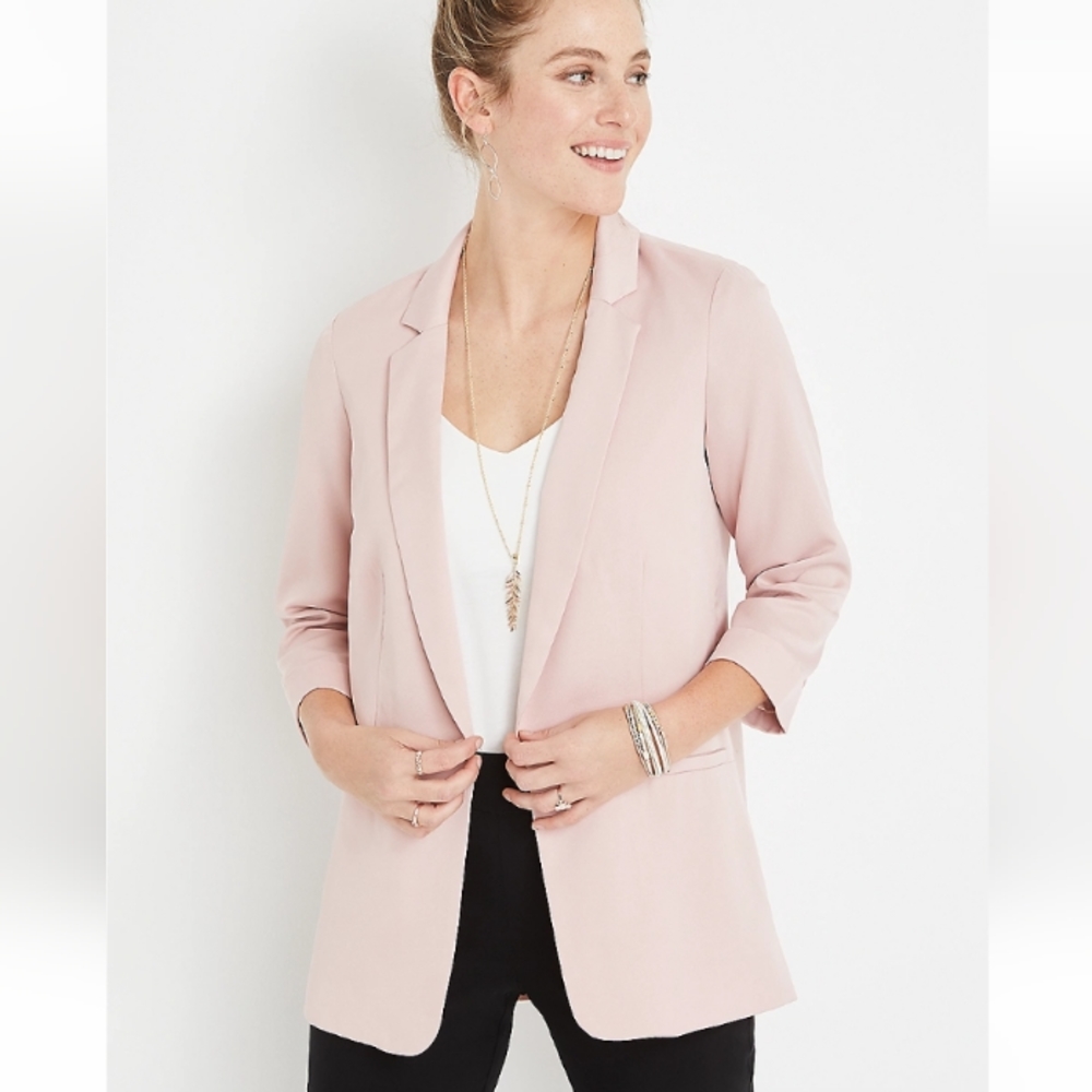 Satin pink blazer